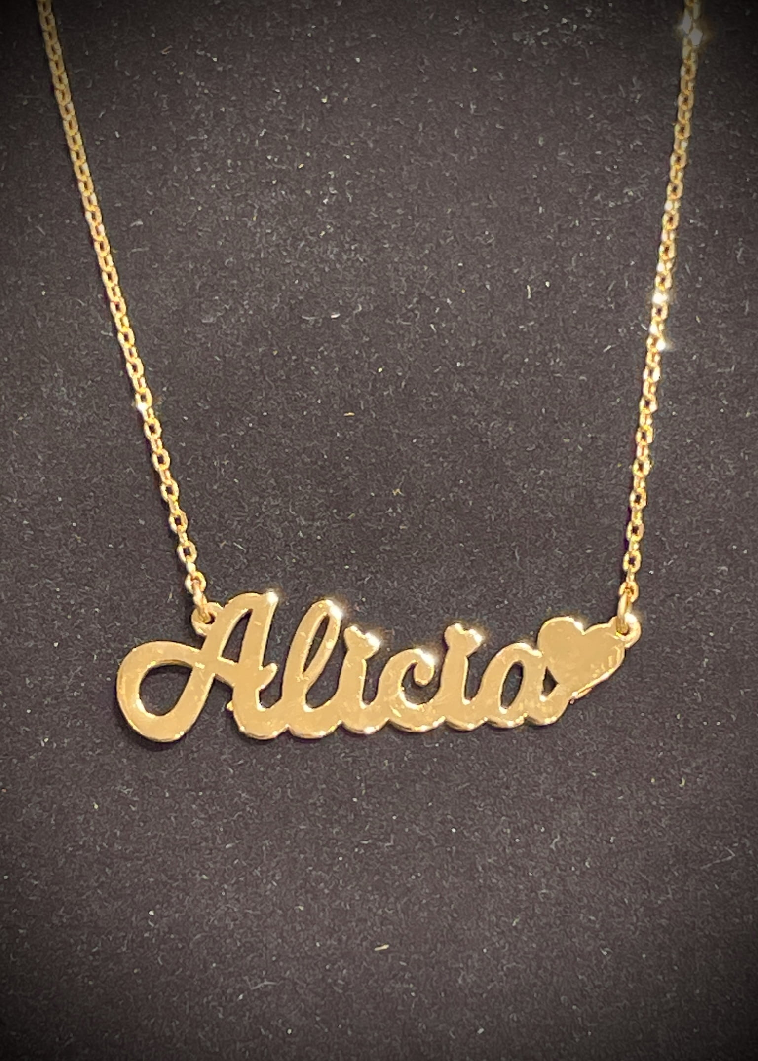 Alicia on sale name necklace