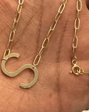 Letter 2 CM – Paperclip Necklace