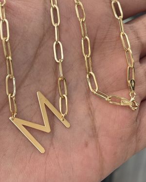 Letter 2 CM – Paperclip Necklace