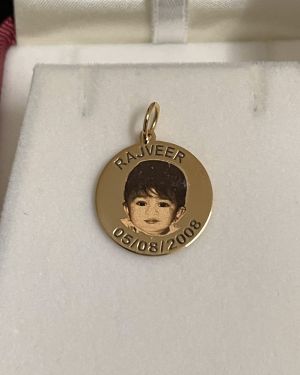 18k Gold Photo Necklace