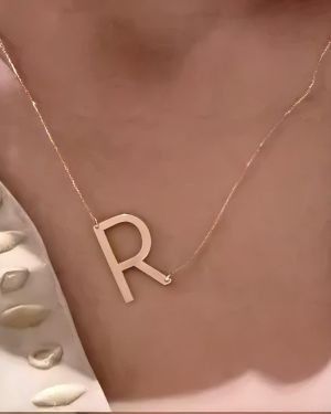 Letter Necklace – Cable Chain