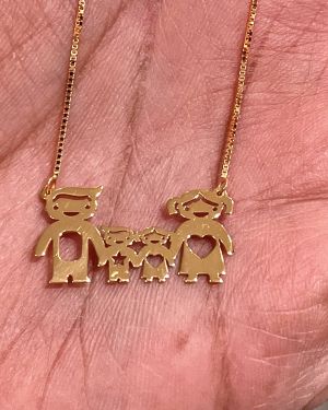 Family Necklace – Box Type Chain