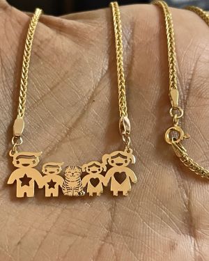 Family Necklace – Foxtail Chain