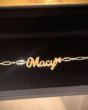 Name Bracelet – Paperclip Chain