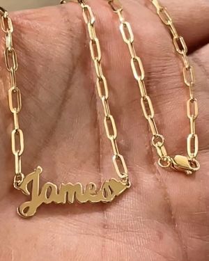 Name Necklace – Paperclip Chain